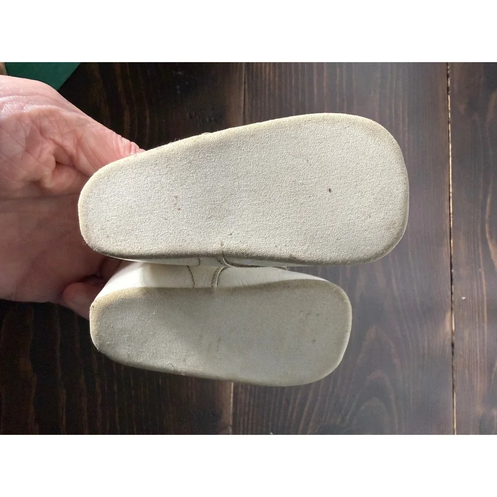 Vintage Stride Rite Baby Shoes White Leather High Top Walkers 1972 Box Size 1